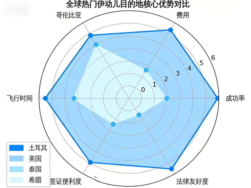 全球热门试管婴儿目的地核心优势对比