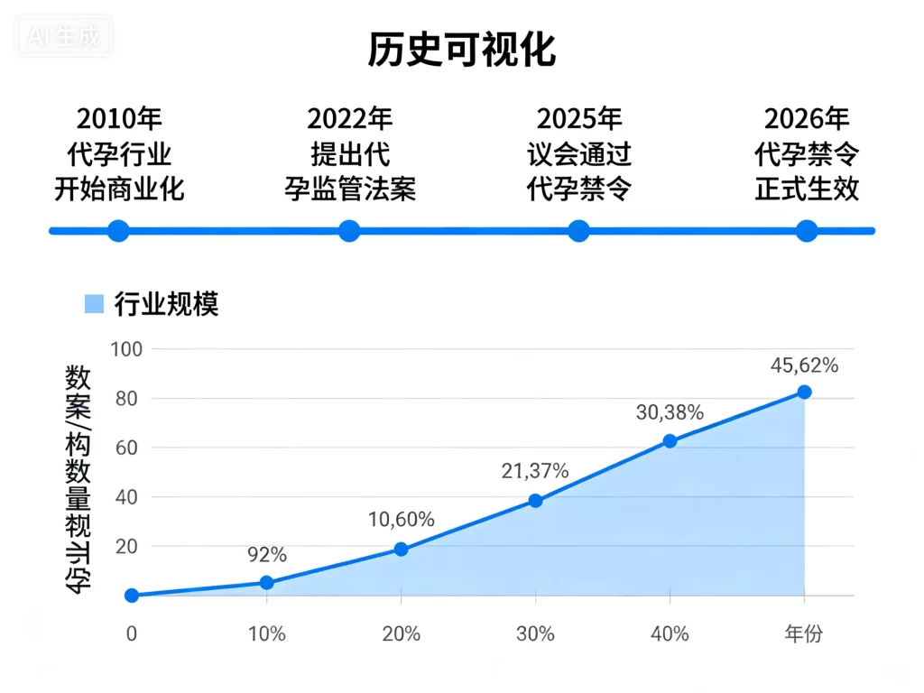 肯尼亚代孕行业发展时间轴图