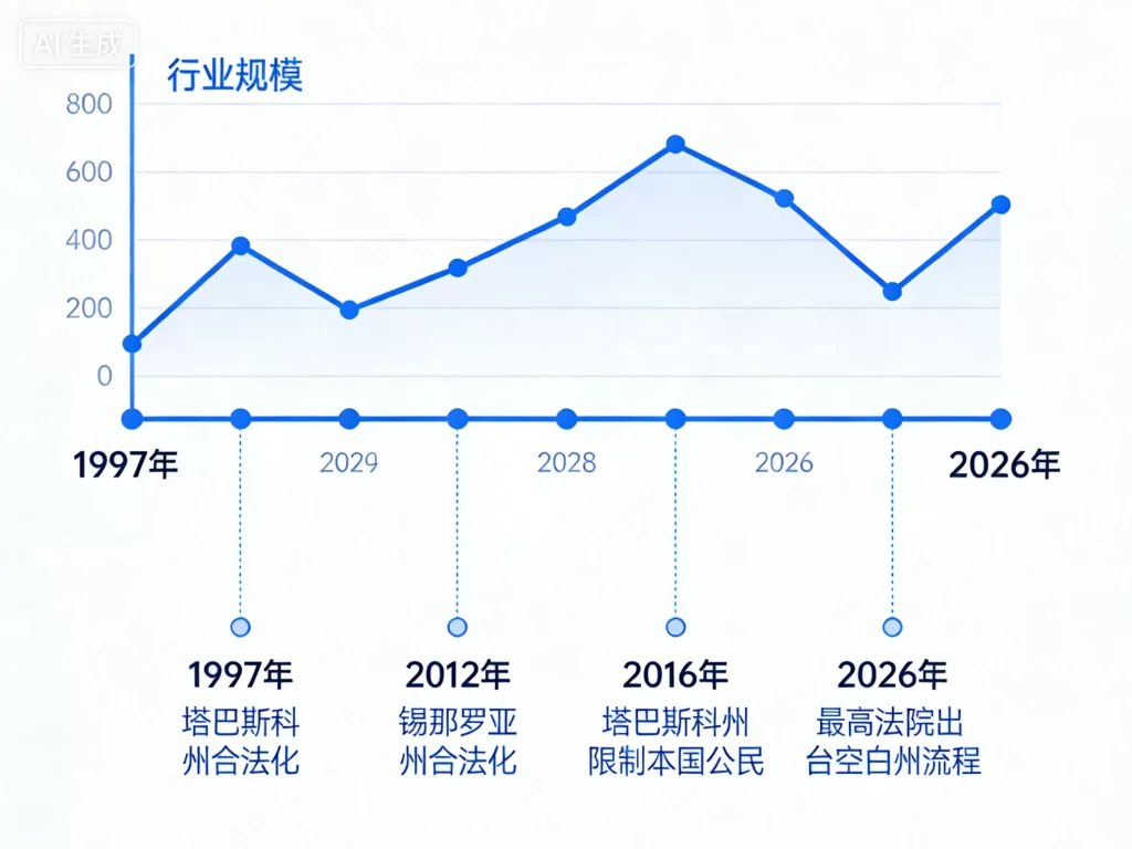 墨西哥代孕行业发展时间轴图