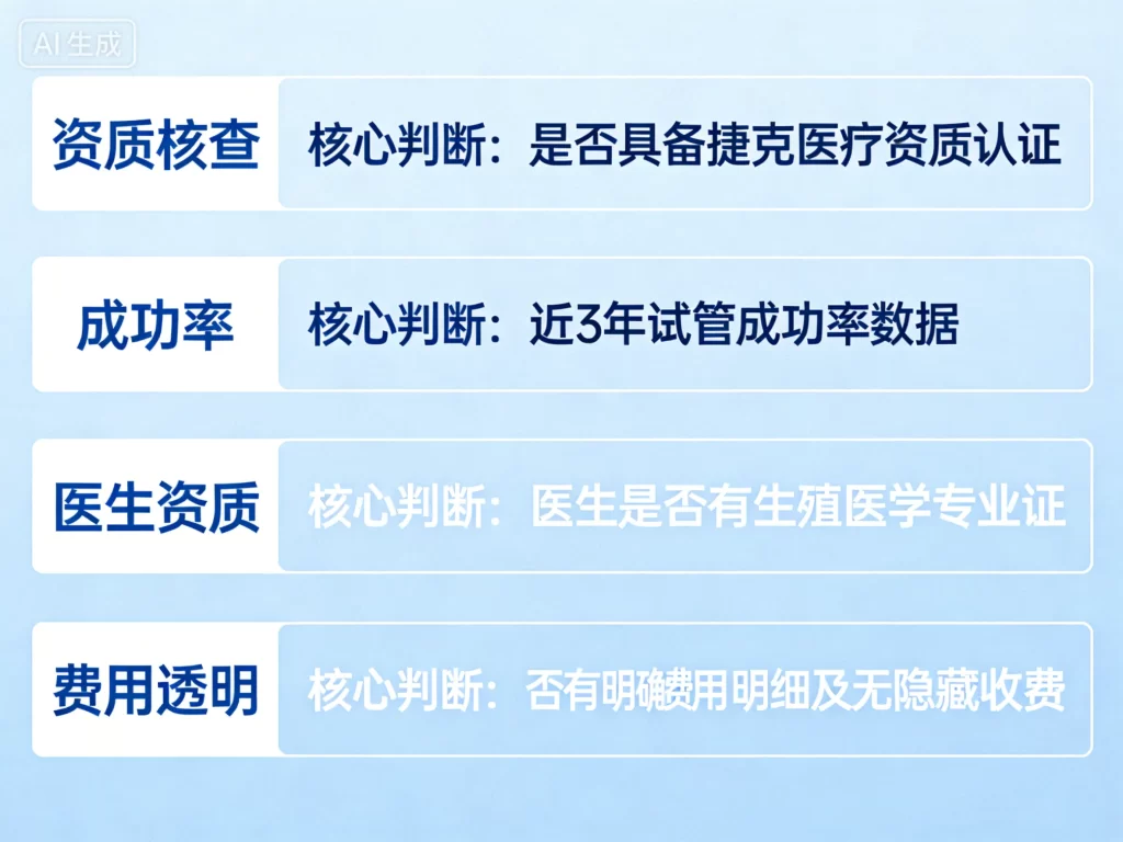 捷克试管机构选择避坑指南清单图