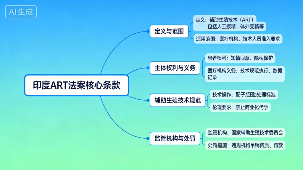 印度 ART 法案核心条款思维导图