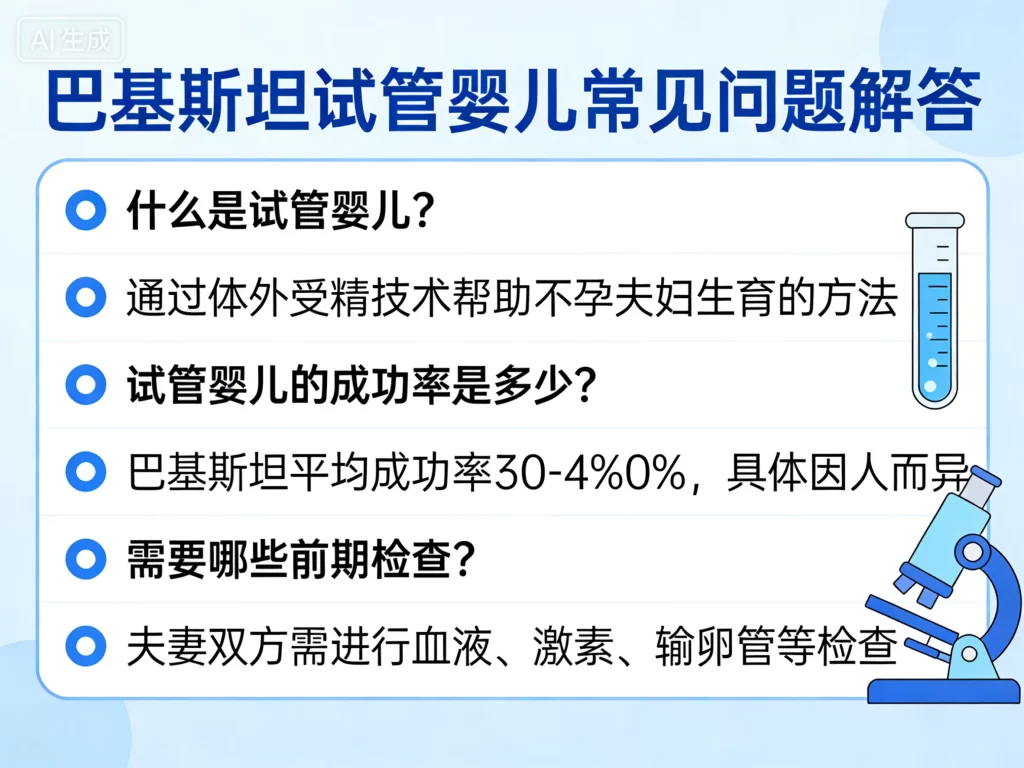 巴基斯坦试管婴儿 FAQ 问答板块配图