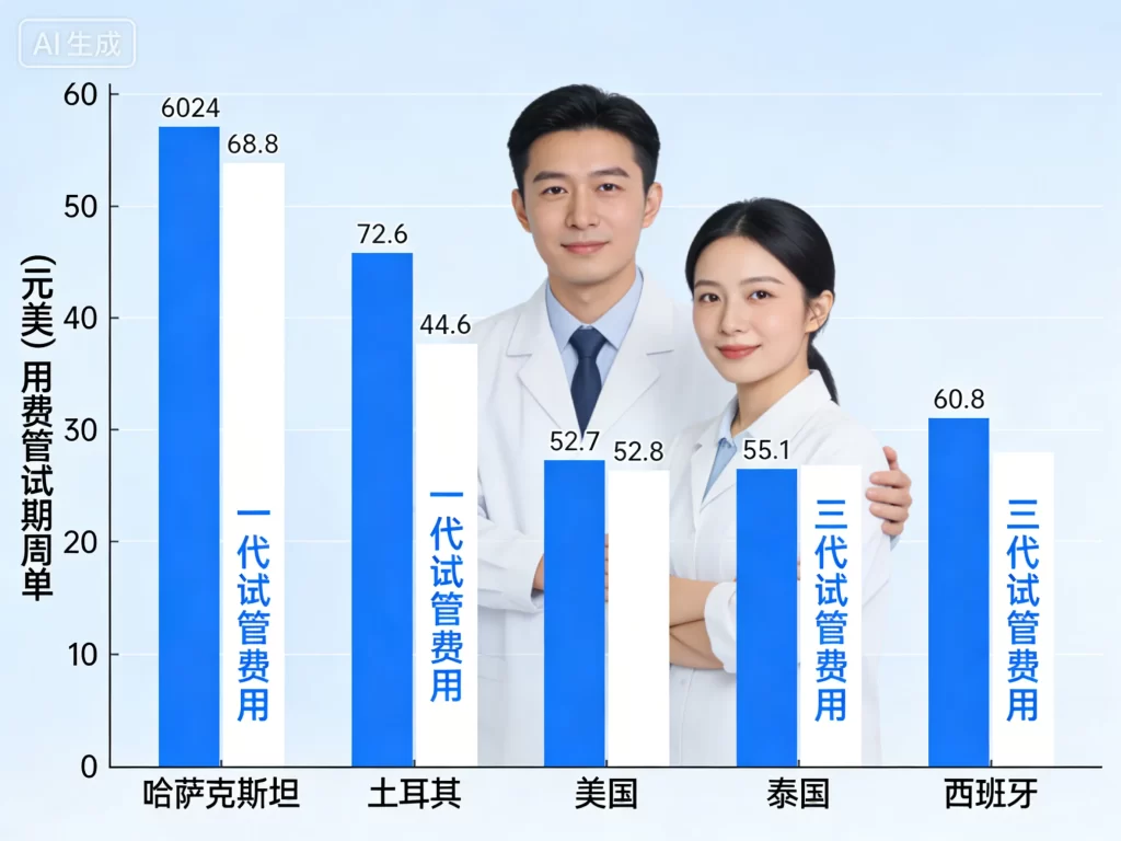 哈萨克斯坦试管婴儿费用对比