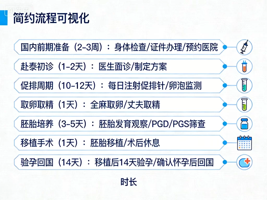 泰国试管婴儿全流程时间轴图