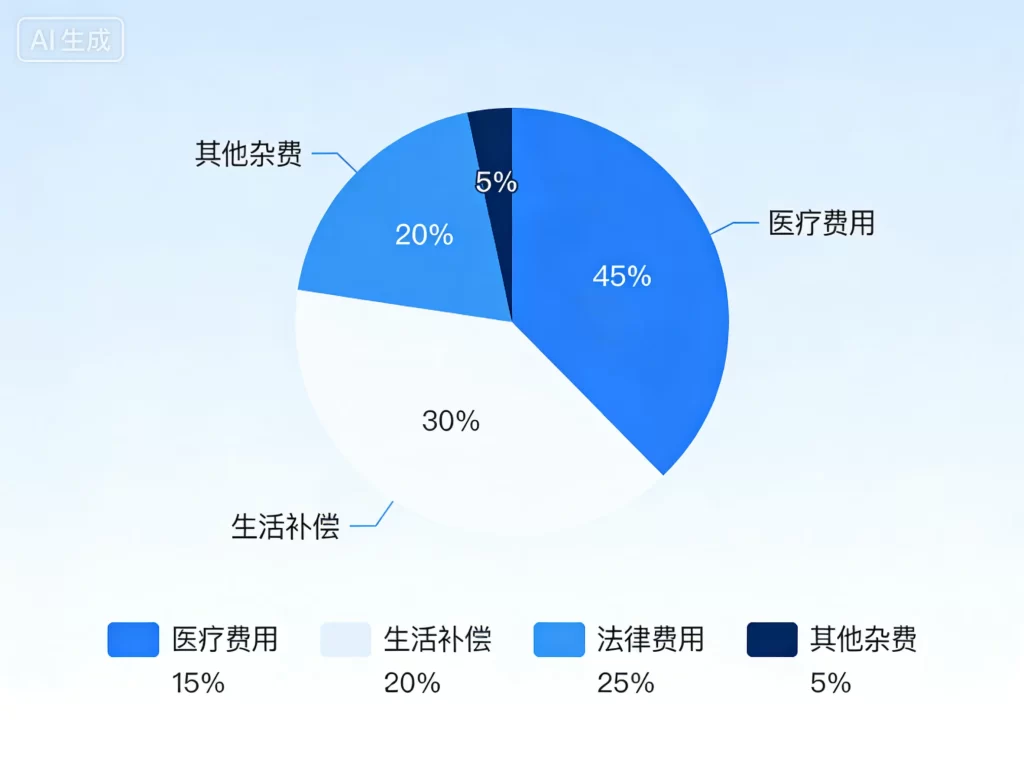 印度合法利他代孕费用构成饼图