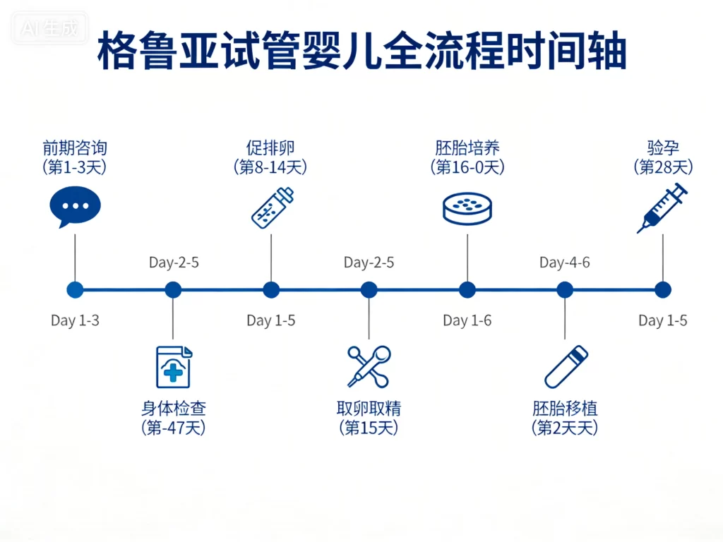 格鲁吉亚试管婴儿全流程时间轴图