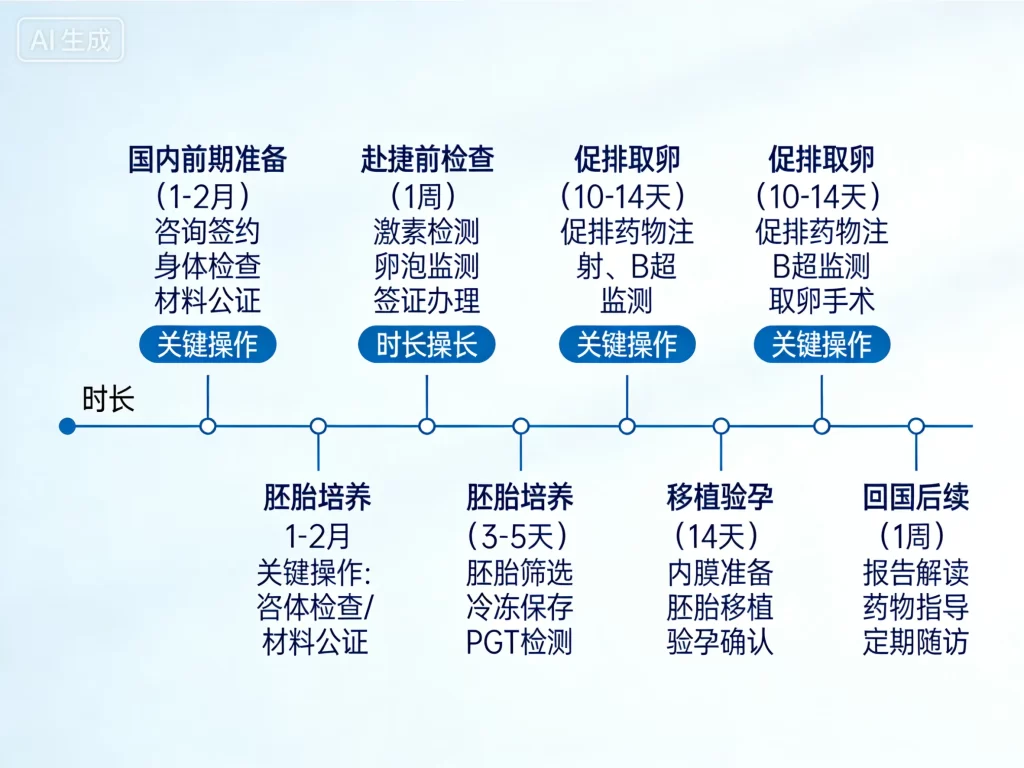 捷克试管婴儿全流程时间轴图