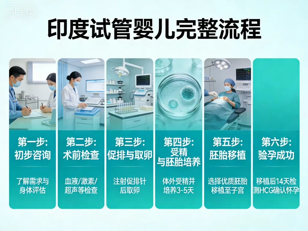 印度试管婴儿完整流程图（时间轴版）