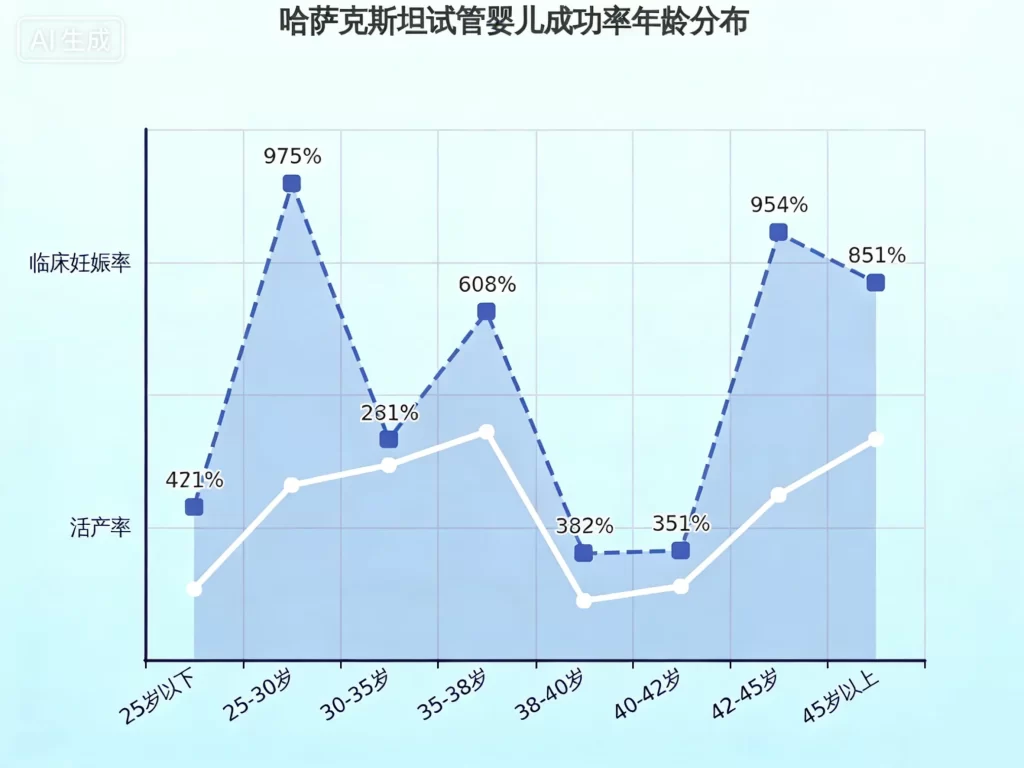 哈萨克斯坦试管婴儿成功率年龄分布