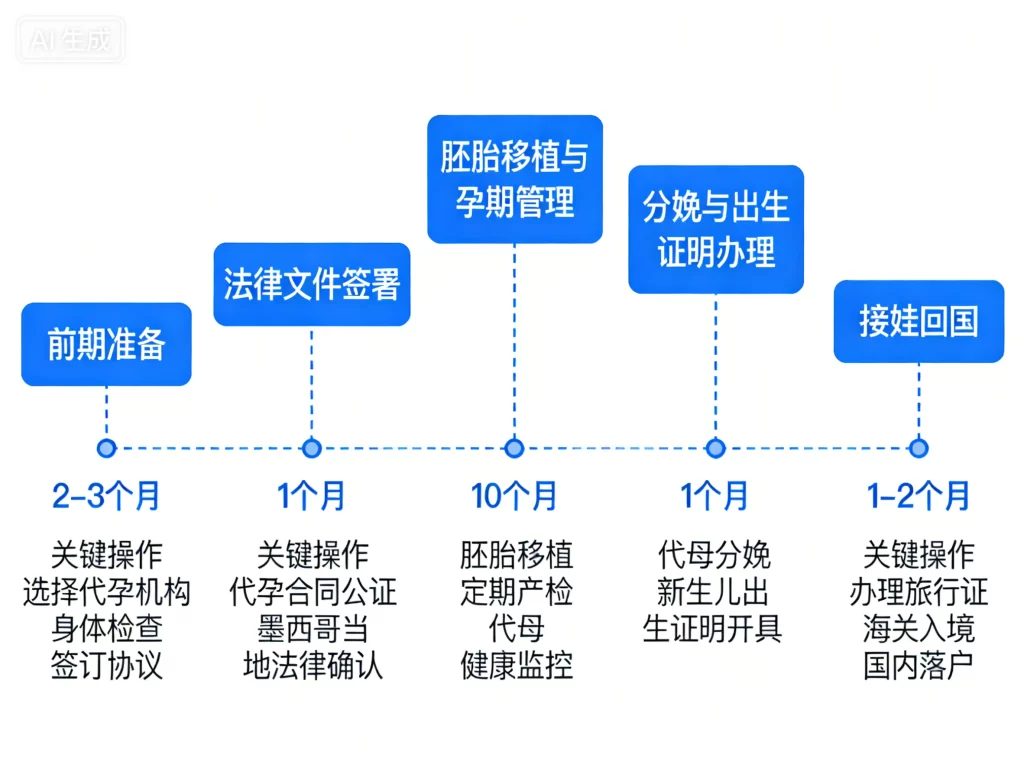 墨西哥代孕全流程时间轴图