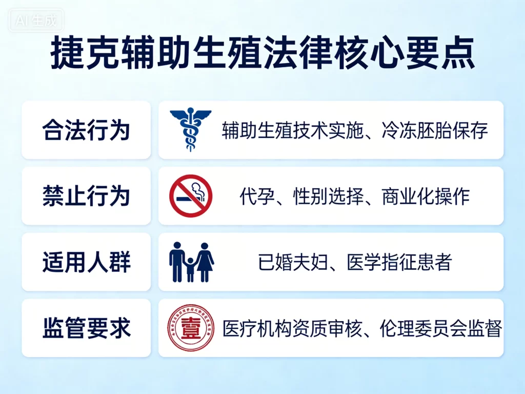 捷克辅助生殖法律核心要点图
