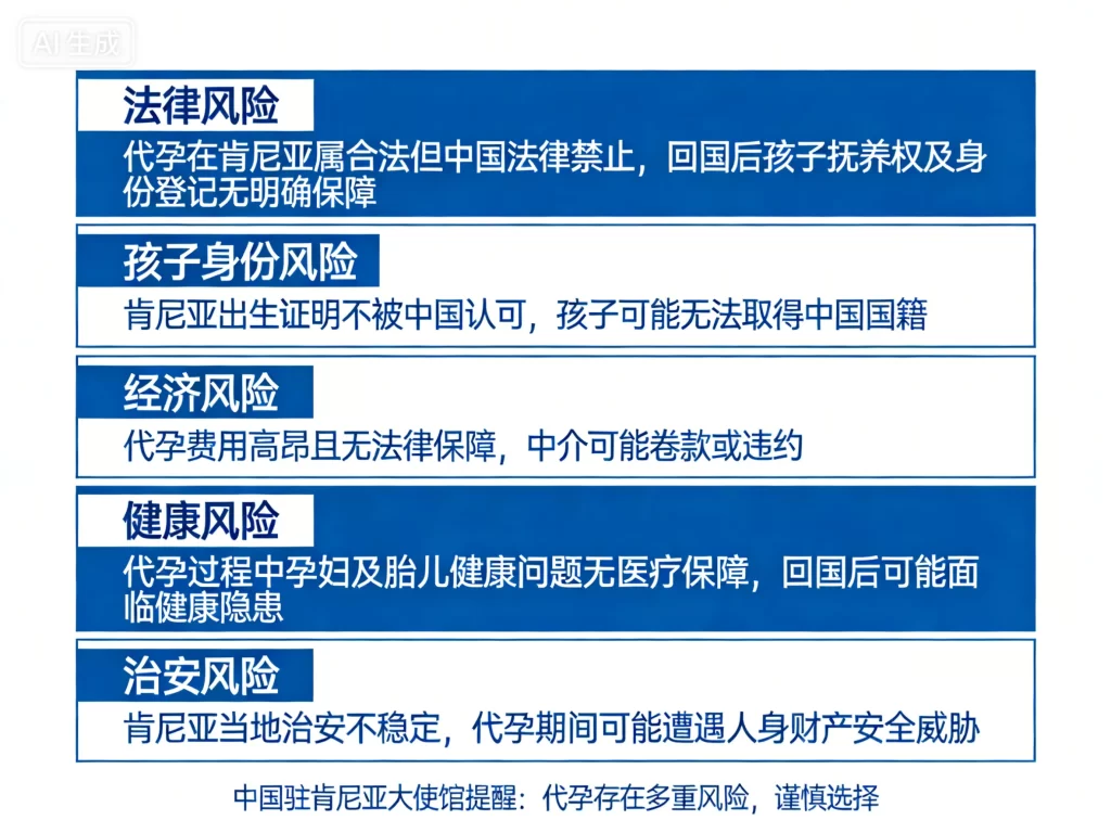 中国公民赴肯尼亚代孕回国风险图