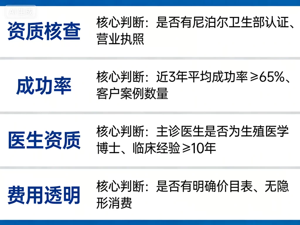 尼泊尔试管机构选择避坑指南清单图