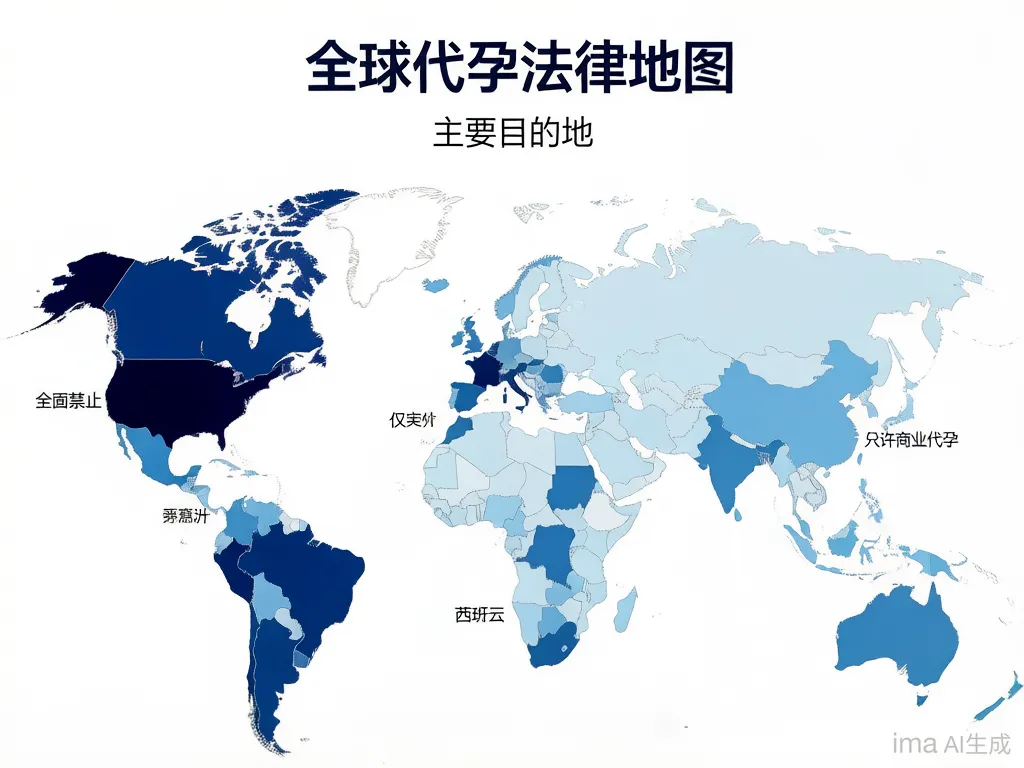 全球代孕法律地图