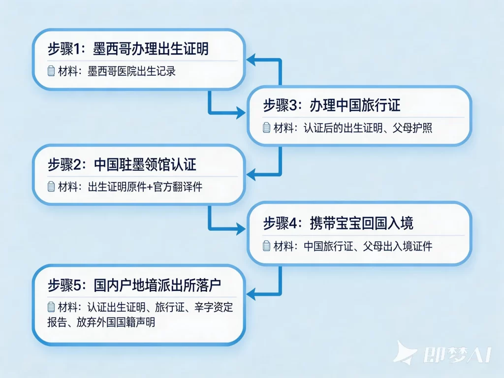 墨西哥代孕宝宝回国落户流程图