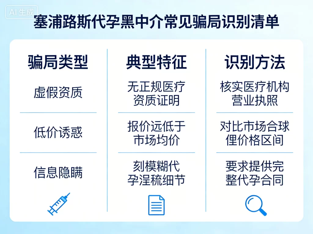 塞浦路斯代孕黑中介常见骗局识别清单图