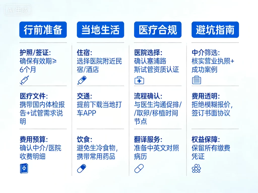 赴塞浦路斯试管注意事项